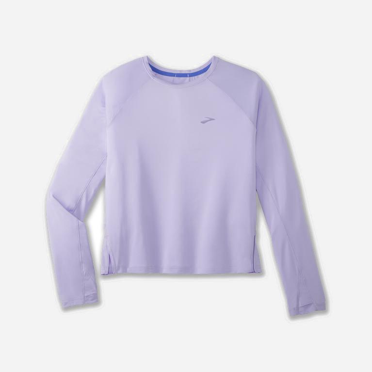 Brooks Sprint Free Breathable Långärmad Löpartröja Dam 589723-FJD Lavendel Lila